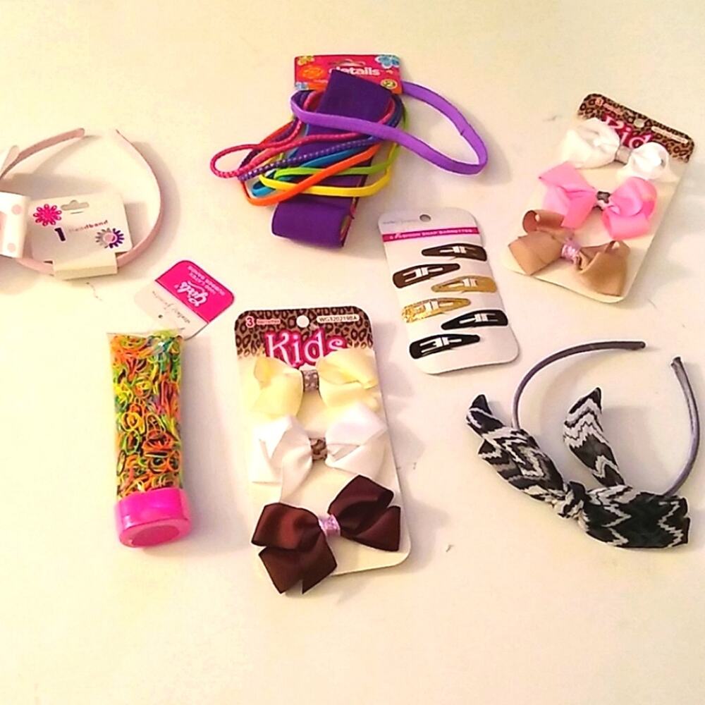 Girls gift bag of hair items